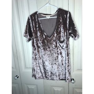 Boutique crushed velvet vneck